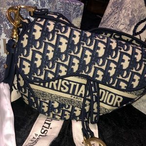 Navy Blue Saddle Bag